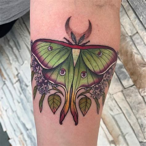 black luna moth tattoo|15 Luna Moth Tattoo Ideas for Artistic Inspiration